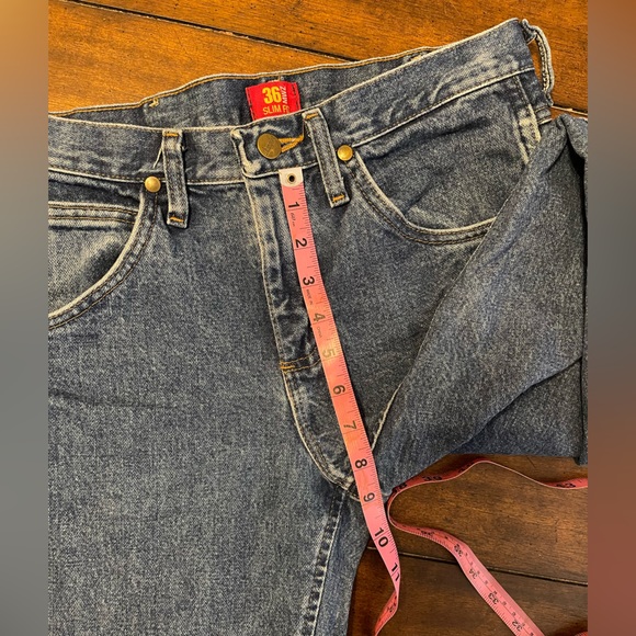 100% Cotton Wrangler 29x30 Men’s Slim Fit 36 MWZ Straight Leg Denim Jeans - Picture 8 of 11